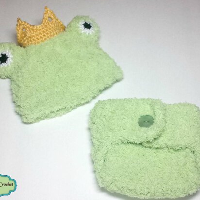 Newborn Frog Prince Hat and Diaper Cover