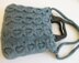 Teal blue cabled handbag