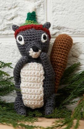 Squirrel Ornament in Red Heart Soft Solids - LW3699