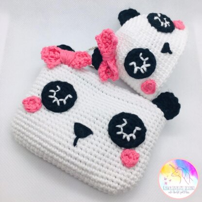 Kawaii Panda Purse and key ring