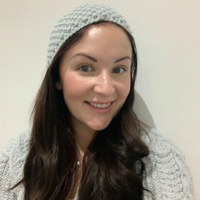 Aran Head Band with i-cord ties