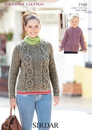 Sweater in Sirdar Denim Ultra Super Chunky - 7169 - Downloadable PDF