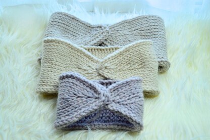 Cozy Flower Headband Tunisian Crochet