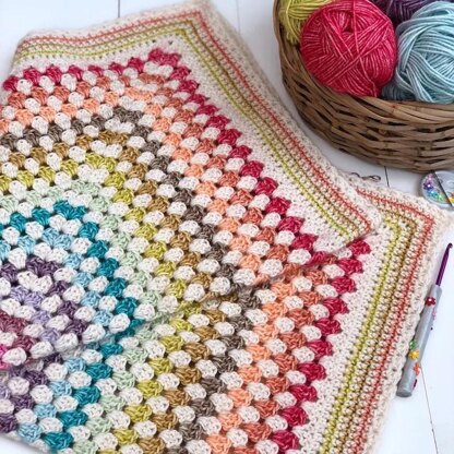 Fairground Granny Square Blanket Crochet pattern by SewHappyCreative ...