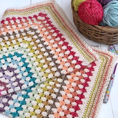 Fairground Granny Square Blanket