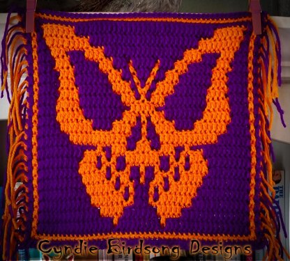 Halloween Mosaic Square - Evil Butterfly