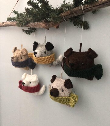 Puppy Christmas Ornament Knit Pattern