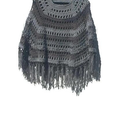 Shades Of Gray Crochet Poncho