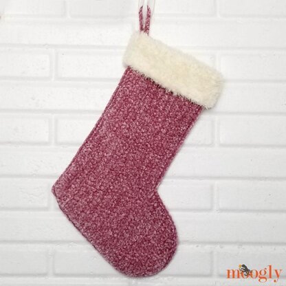 Velvet and Fur Christmas Stocking