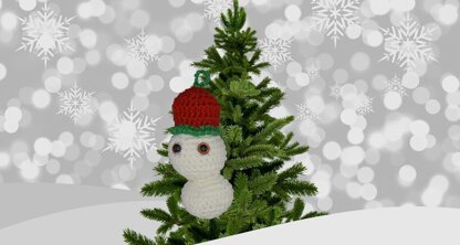 Arctic No Nose Snowman Ornament