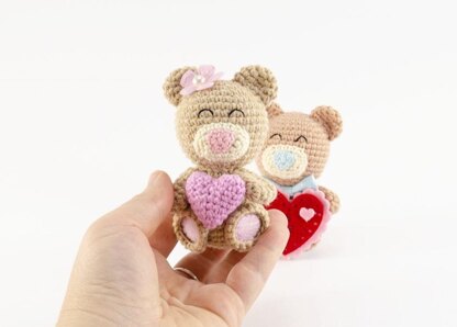 Crochet Valentine Teddy Bears