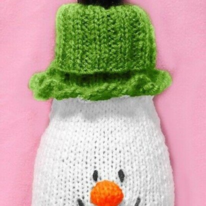 Christmas Snowman Wine Bottle Drawstring Cover