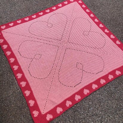 Amore Hearts Baby Blanket