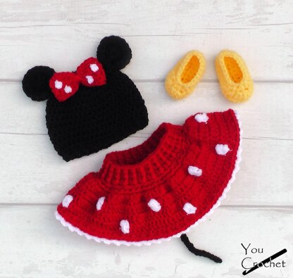 Minnie Mouse Diaper Cover Skirt Set