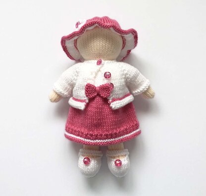 Dolls clothes knitting pattern 19077