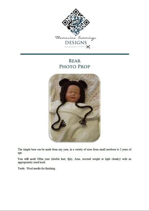 Bear Bonnet (Photo Prop)