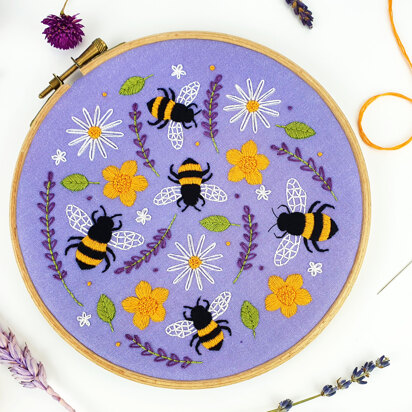 Oh Sew Bootiful Bees and Lavender Embroidery Kit