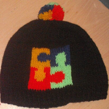 Puzzle Logo Beanie for Autism Awareness