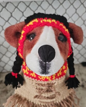 Indian Pet Bandana and Hat