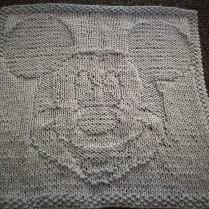 Mickey Mouse klud - dischcloth - knitting pattern