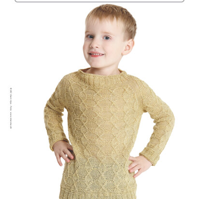 Children's Sweater: Mosaic Knitting with Cables in BC Garn Baby Alpaca - 5105BC - Downloadable PDF