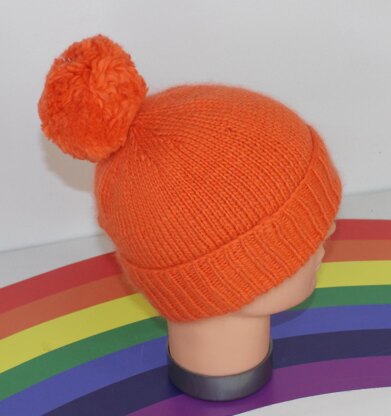 Toddler & Child Simple Aran Bobble Beanie Hat