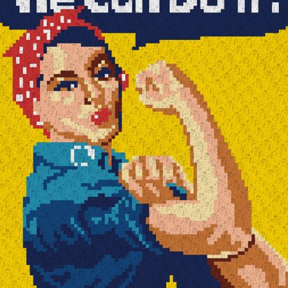 Rosie the Riveter C2C Graph - written pattern