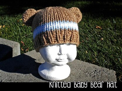 Knitted Baby Bear Hat