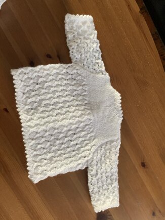 Newborn Lacey matinee jacket #2