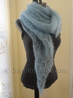 #172 Cloudy Skies Diaphanous Scarf