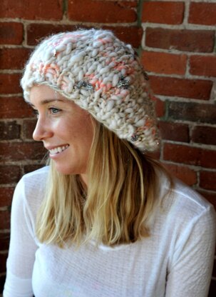 Slouchy Beret in Knit Collage Gypsy Garden