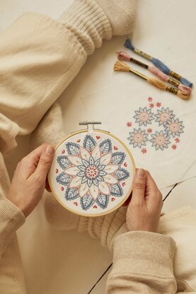 DMC Mindful Making: The Mindful Mandala Printed Embroidery Kit 