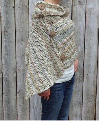 Buttoned Boho Poncho