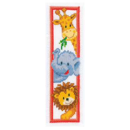 Vervaco Zoo Animals Bookmark Cross Stitch Kit - 6cm x 20cm