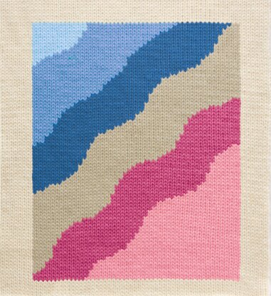 Abstract Blue and Pink Waves Chart