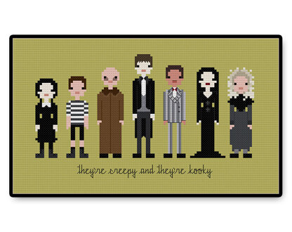 The Addams Family - PDF Cross Stitch Pattern