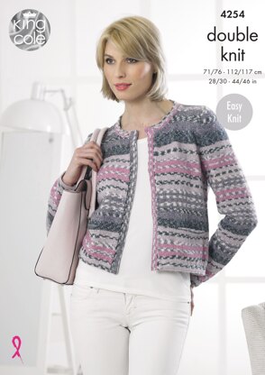 Sweater & Cardigan in King Cole DK - 4254 - Downloadable PDF