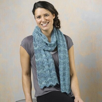 519 Tide Pool Stole - Shawl Knitting Pattern for Women in Valley Yarns 2/14 Alpaca Silk Hand-Dyed