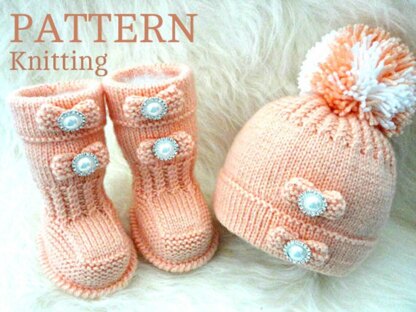 Pattern Knitting Sweet Baby Set Baby Girl