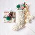 Holiday Stocking in Knit Collage Gypsy Garden, Rolling Stone, Cast Away - Downloadable PDF