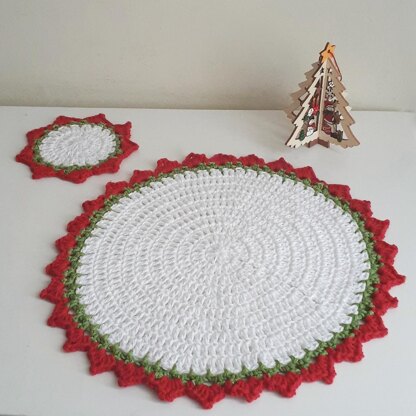 Christmas coaster and placemat