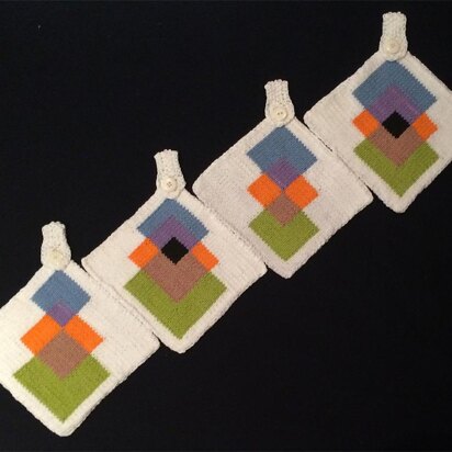 KGeometry: Four Pot Holders with Squares