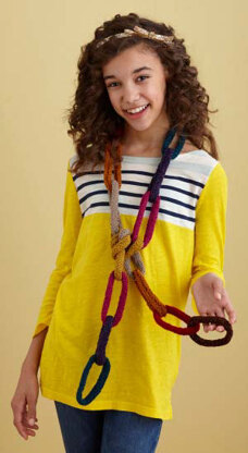 Chain Link Scarf in Lion Brand Bonbons Cotton - L20683