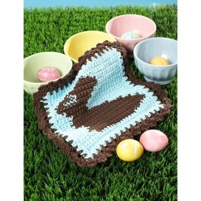 Chocolate Bunny Dishcloth in Lily Sugar 'n Cream Solids