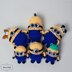 Bob Stuart Kevin minion amigurumi crochet pattern