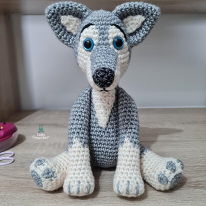 Wilbur the Wolf - UK Terminology - Amigurumi