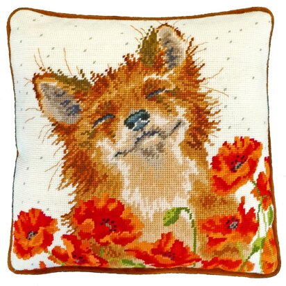 Bothy Threads Poppy Field by Hannah Dale Cross Stitch Kit - 14 x 14 Inches