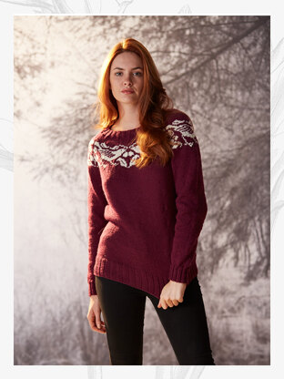 "Beatrix Jumper" - Sweater Knitting Pattern For Women in Willow and Lark Ramble