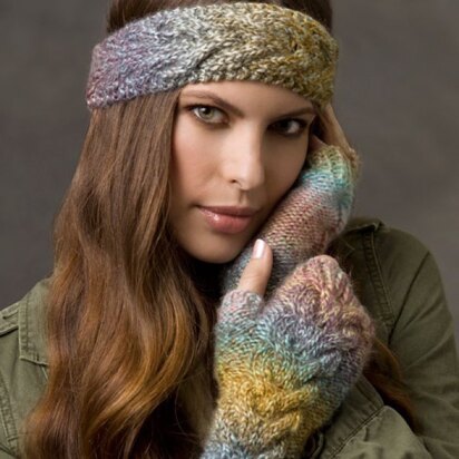 Cold Weather Cables  in Red Heart Boutique Treasure - LW2603