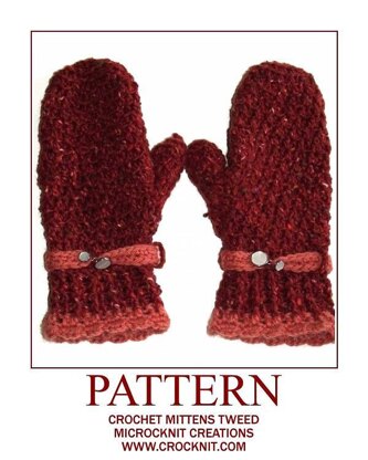 Crochet Mittens TWEED